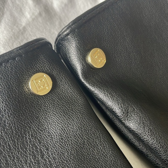 NWOT Liz Claiborne Long Faux Leather Glove With Logo Cold Weather Gloves - Picture 5 of 5